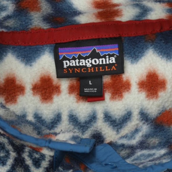 Patagonia Synchilla Mens Fair Isle Fleece Snap T - Picture 4 of 8